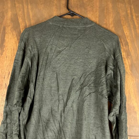 Bachrach Mens Sweater Green Crew Neck 100% Extra Fine Merino Wool Long Sleeve M - Picture 11 of 12